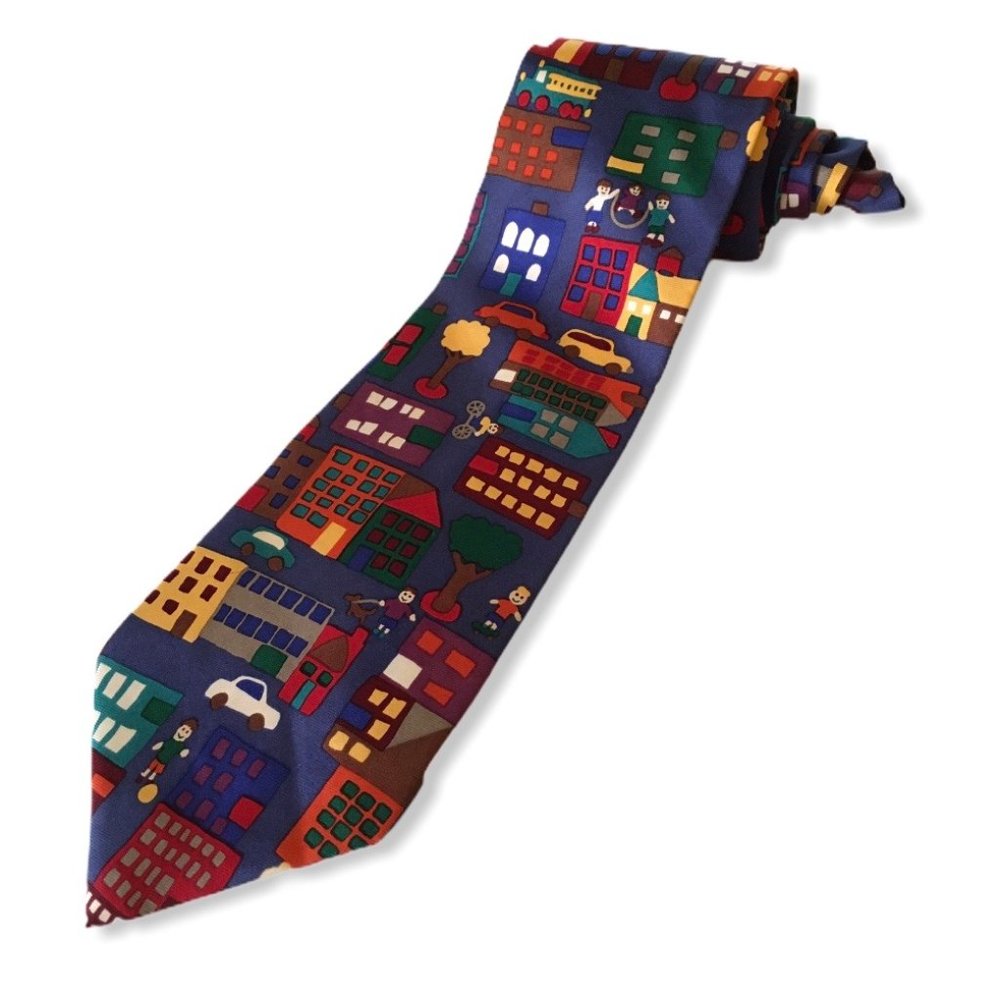 🌞3/25 Save the Children Silk Tie Long My Town